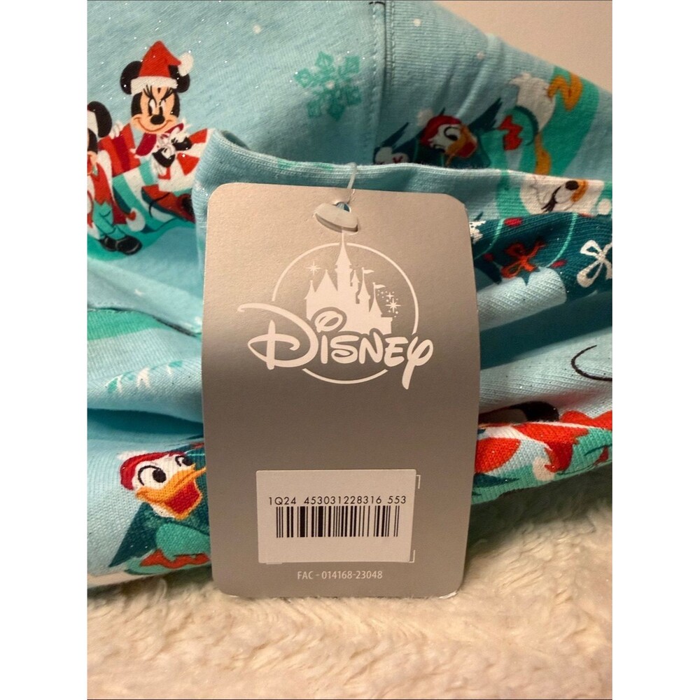 Disney Parks NWT Spirit Jersey Santa Mickey Mouse Friends Holiday Blue Size XXL - Picture 7 of 9